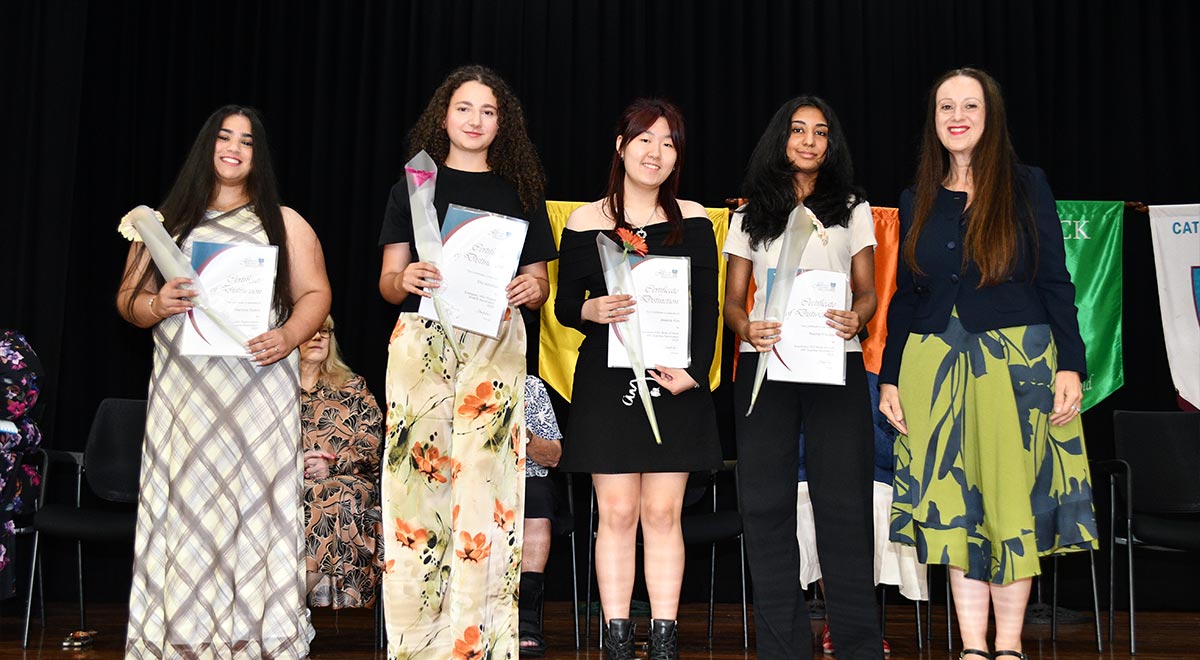 McAuley Westmead Students with works nominated for NESA Showcases.