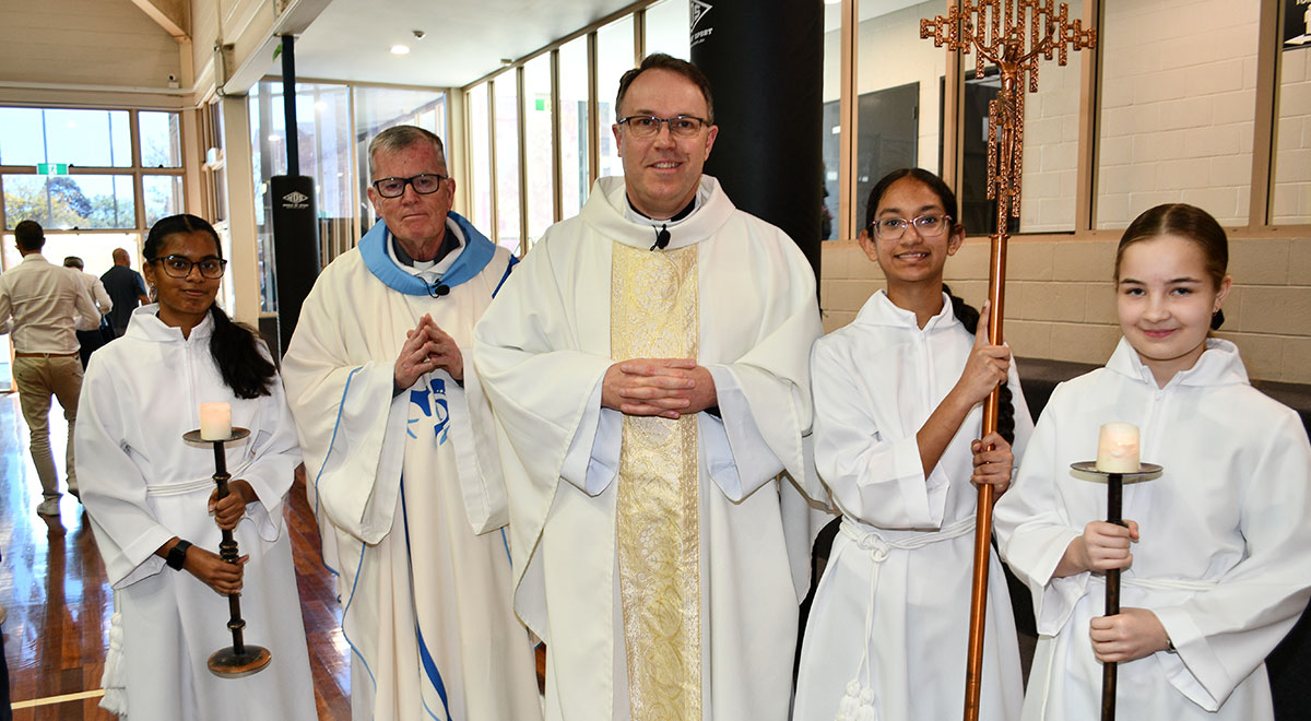 McAuley Students with Rev Peter Williams and more