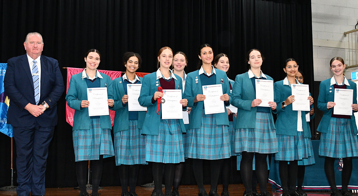 Olivia Atkinson and Siya Patel took part in the Clift Public Speaking Competition this year with Siya winning the overall competition. Students shown with Assistant Principal Mr Michael Hall.