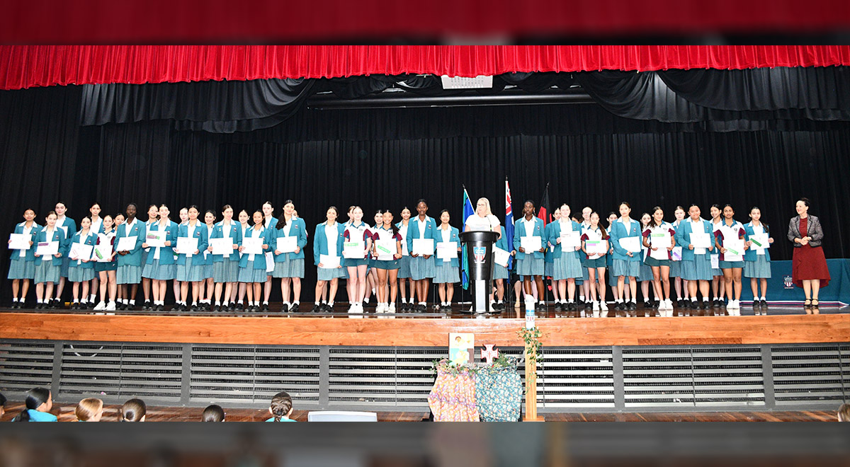 The Catherine McAuley Westmead Dance students who performed at the recent Arts Factor Secondary Dance Eisteddfod were awarded their certificates and ribbons at the school assembly on 30th October.