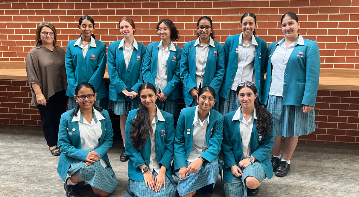 Catherine McAuley Westmead students on Western Sydney Uni campus